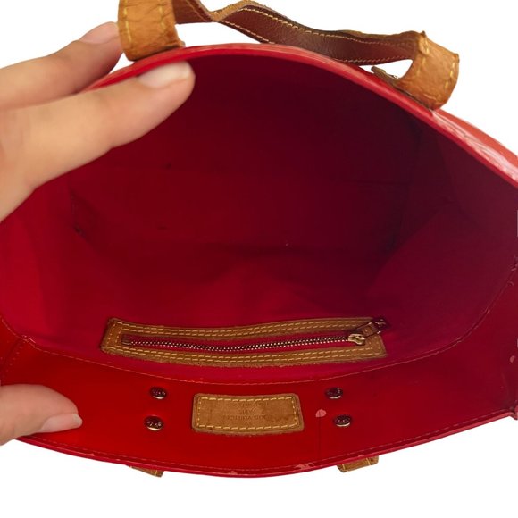 009180A V Authentic Louis Vuitton Tote Bag Reade PM Vernis - Picture 10 of 15